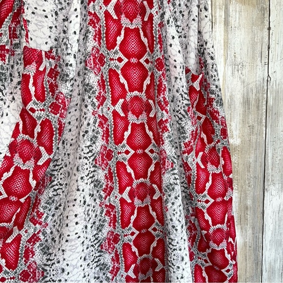 Peace Love Cake Red and Gray Snake Print Camisole - Picture 6 of 7